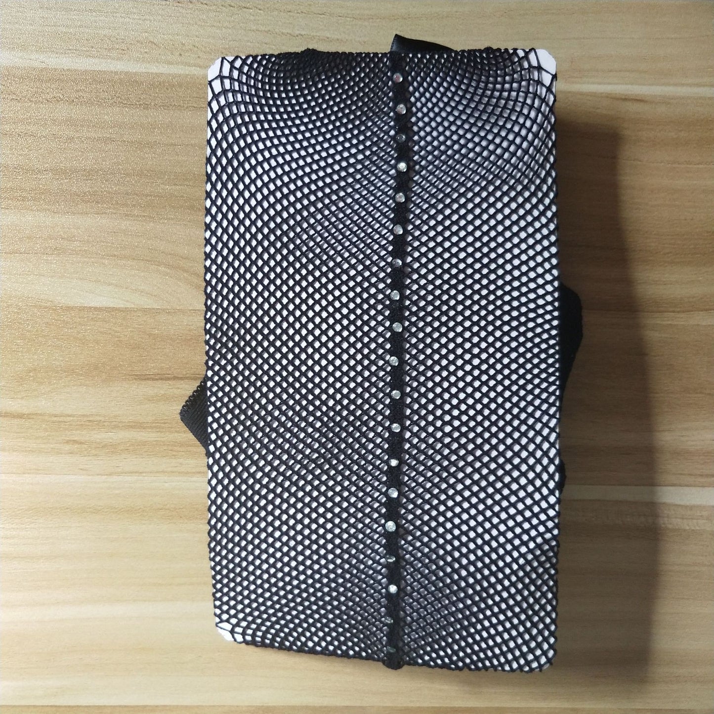 Nouvelle ligne verticale arrière Sexy strass maille bas diamant maille résille collants noir petite maille bas