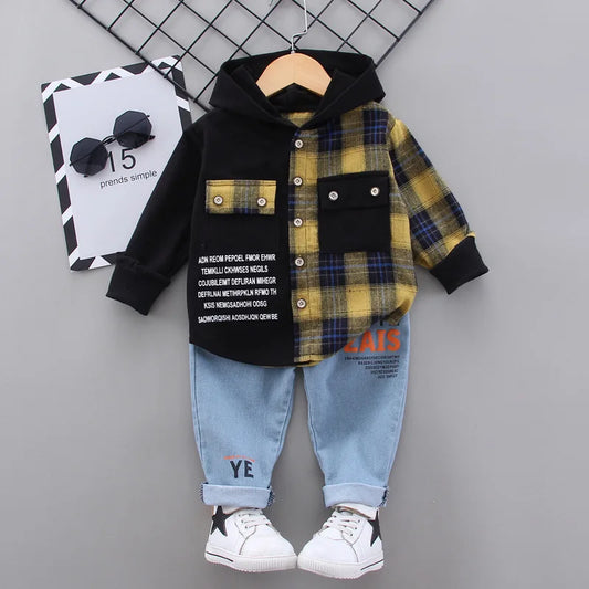 New Kids Clothes Baby Boys Costume Letter Tracksuit Tops Pants Children spring Boys Outfits girls Set infantil Newborn 2PCS