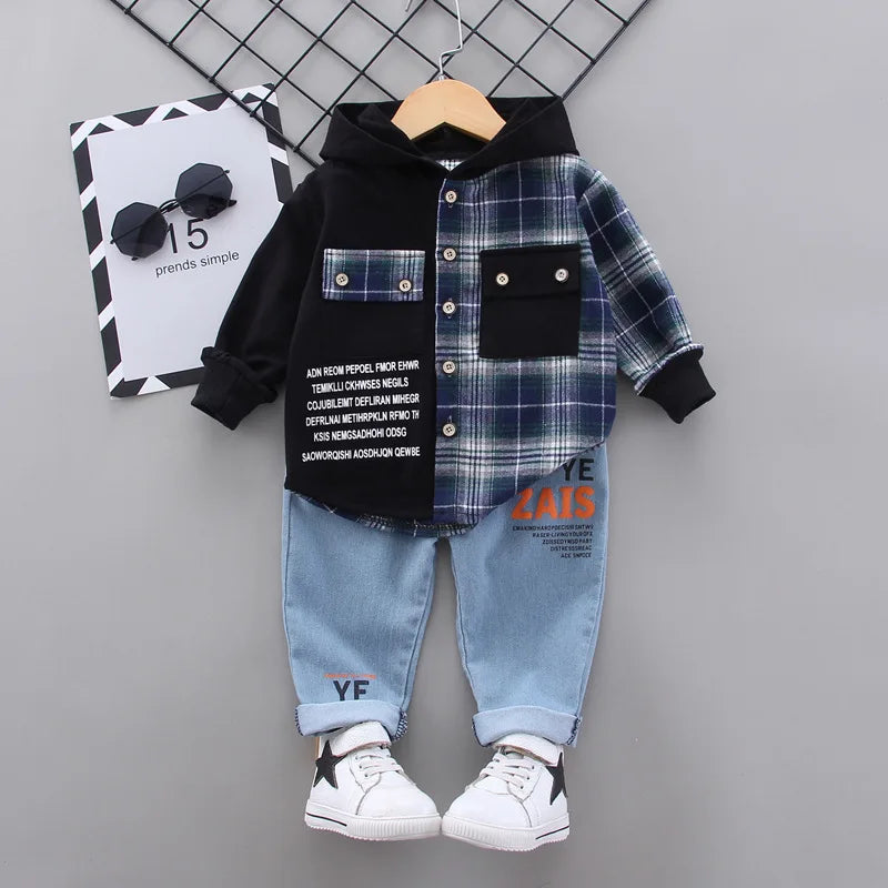 New Kids Clothes Baby Boys Costume Letter Tracksuit Tops Pants Children spring Boys Outfits girls Set infantil Newborn 2PCS