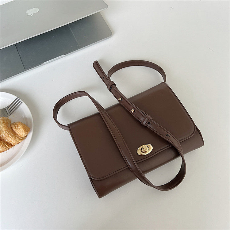 Bags Women Trend High Quality Crossbody Bag Simple All Match Shoulder Bag Flip Lock Small Square Bag