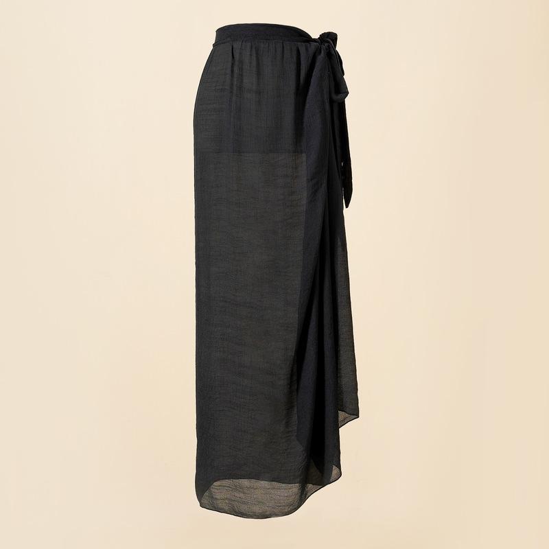 Chiffon Printed Beach Cover up Sexy Slit Skirt Vacation Skirt Beach Cover Up Women