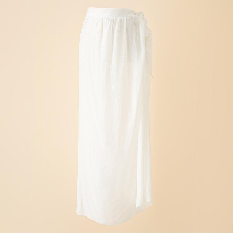 Chiffon Printed Beach Cover up Sexy Slit Skirt Vacation Skirt Beach Cover Up Women