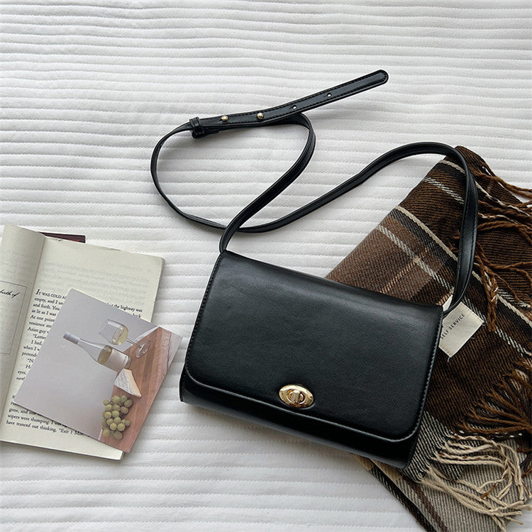 Bags Women Trend High Quality Crossbody Bag Simple All Match Shoulder Bag Flip Lock Small Square Bag