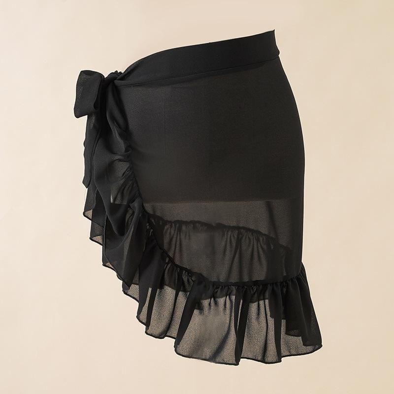 Chiffon Printed Beach Cover up Sexy Slit Skirt Vacation Skirt Beach Cover Up Women