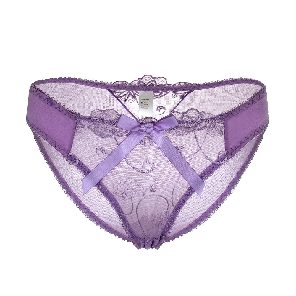 Dentelle voir à travers les culottes sexy en maille pour femmes