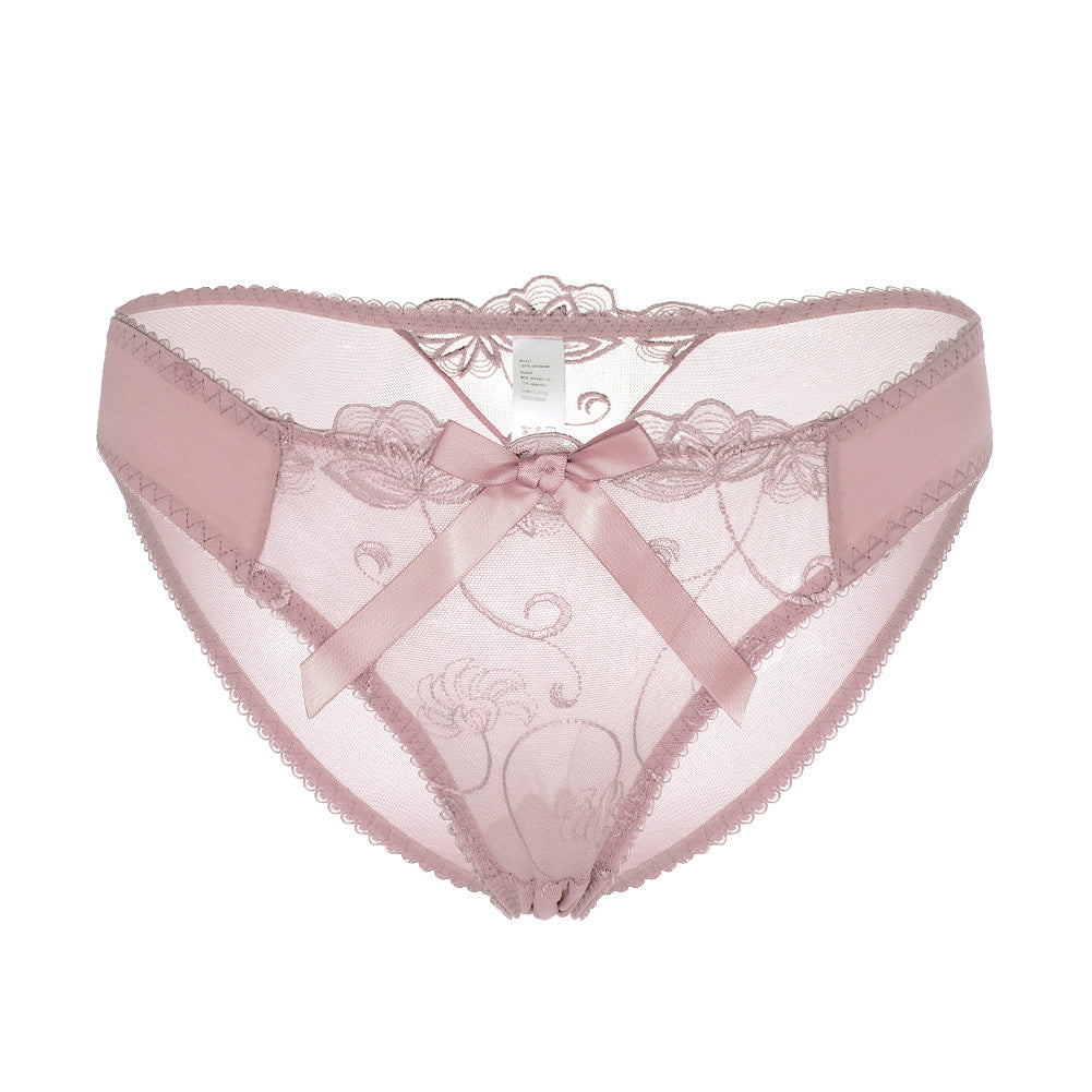 Dentelle voir à travers les culottes sexy en maille pour femmes