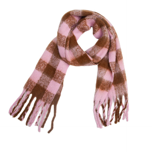 Autumn Winter Black White Plaid Thick Tassel Scarf Women Thickened Bib Shawl Manufacturer