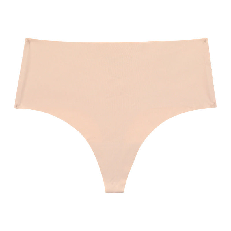 Traceless One Piece Taille Haute Glace Soie Femmes T Back Femmes Séchage Rapide Culotte En Forme De T Sexy