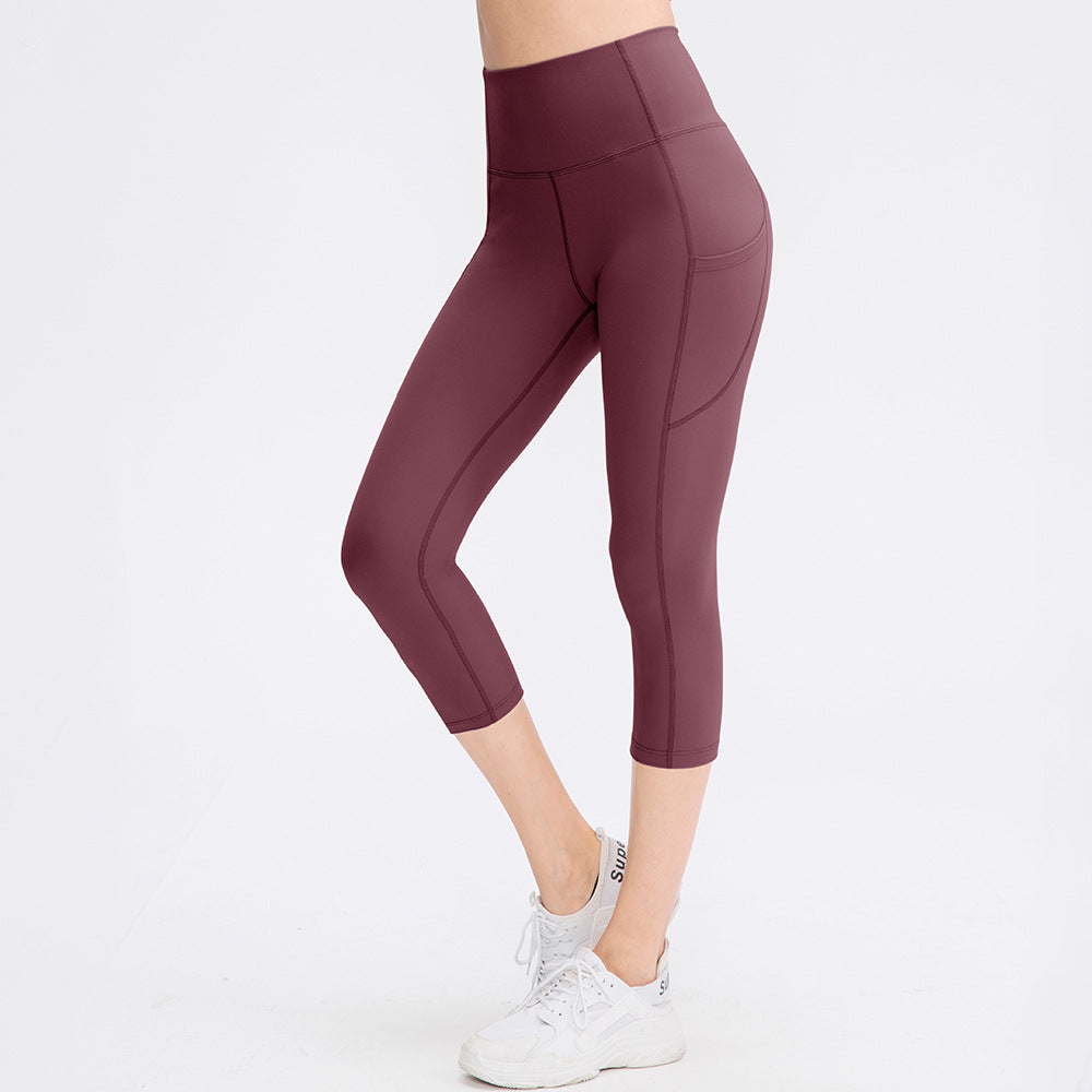 Pantalon Pocket Femmes Stretch Skinny Hip Raise Fitness Running Workout Pant