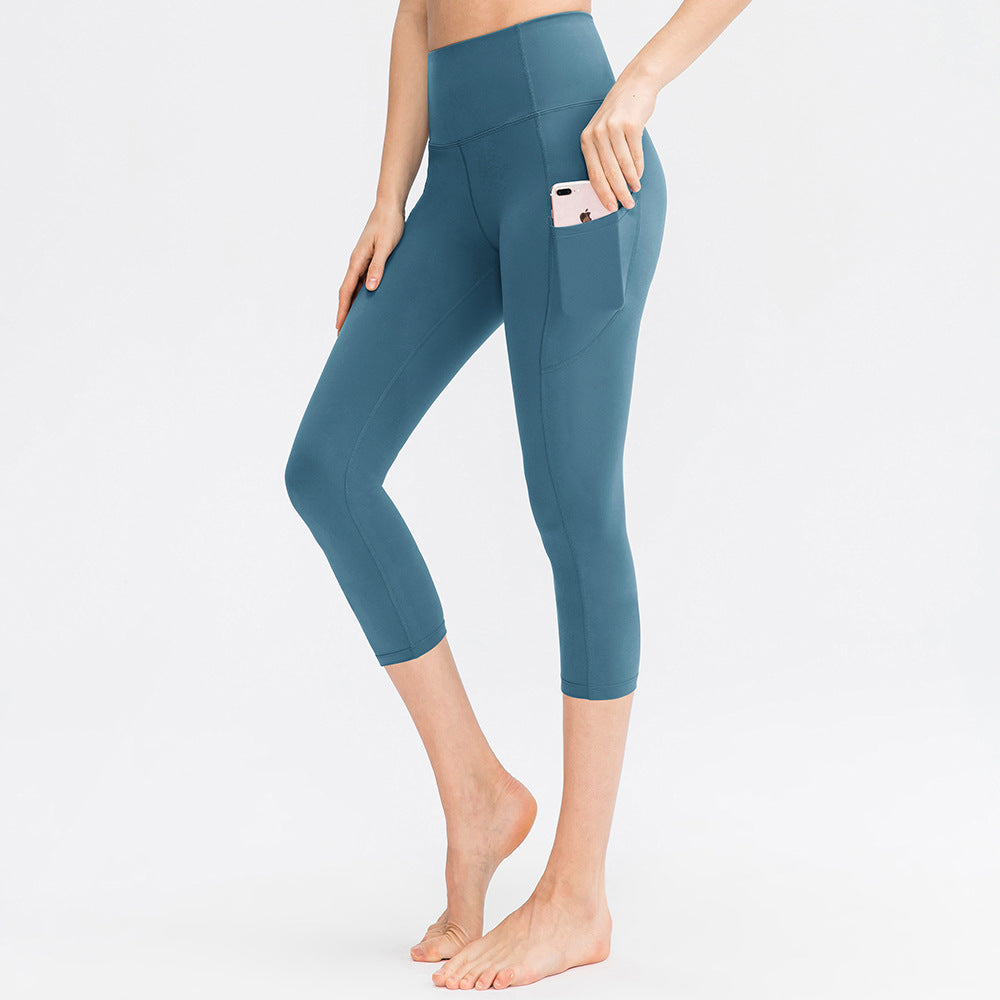 Pantalon Pocket Femmes Stretch Skinny Hip Raise Fitness Running Workout Pant