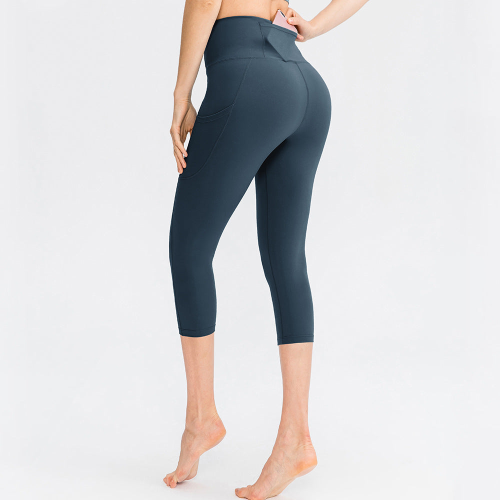 Pantalon Pocket Femmes Stretch Skinny Hip Raise Fitness Running Workout Pant