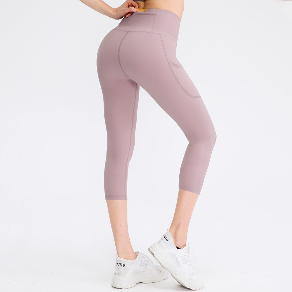 Pantalon Pocket Femmes Stretch Skinny Hip Raise Fitness Running Workout Pant