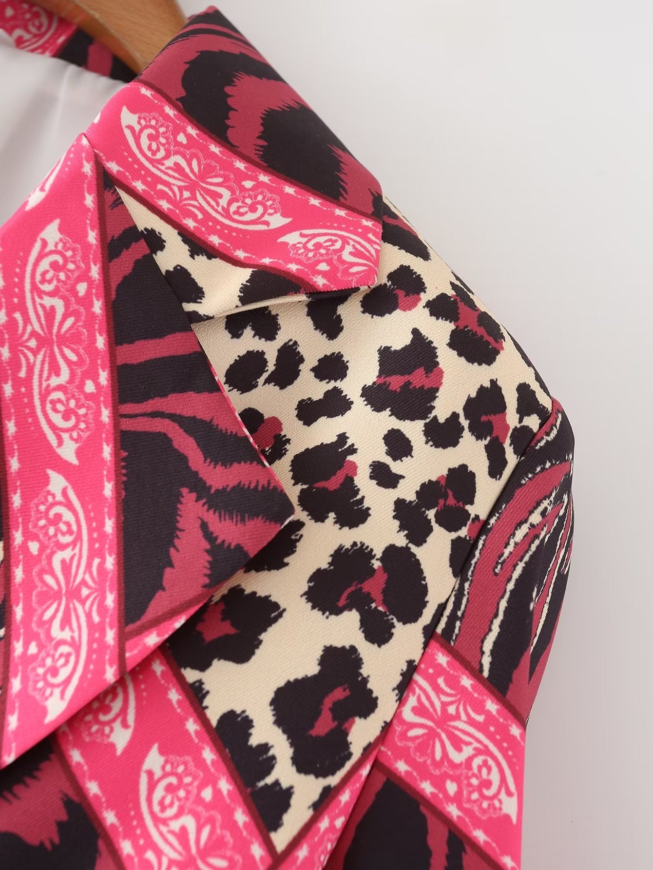 Long Sleeved Top Personality Street Women Clothing Leopard Print Blazer