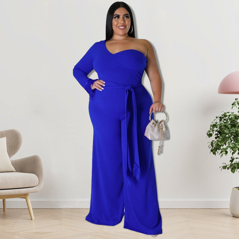 Vêtements Femme Grande Taille Combinaison Asymétrique La source