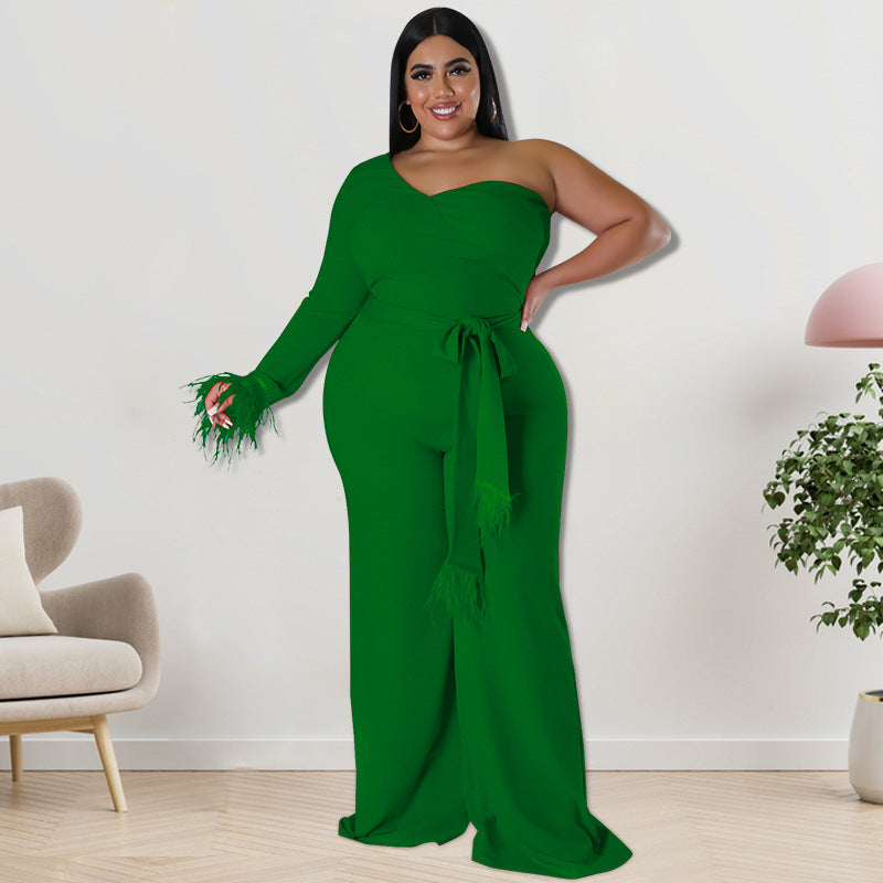 Vêtements Femme Grande Taille Combinaison Asymétrique La source