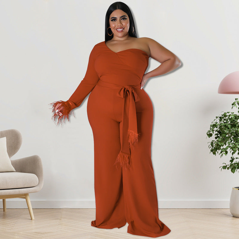 Vêtements Femme Grande Taille Combinaison Asymétrique La source