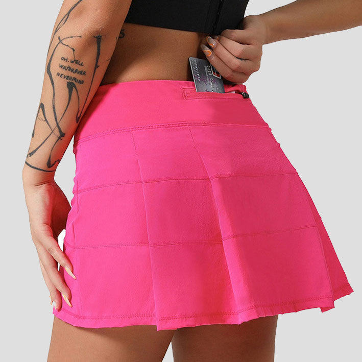 Jupe de tennis plissée femme jupe de sport femme anti-exposition danse yoga culotte fitness jupe