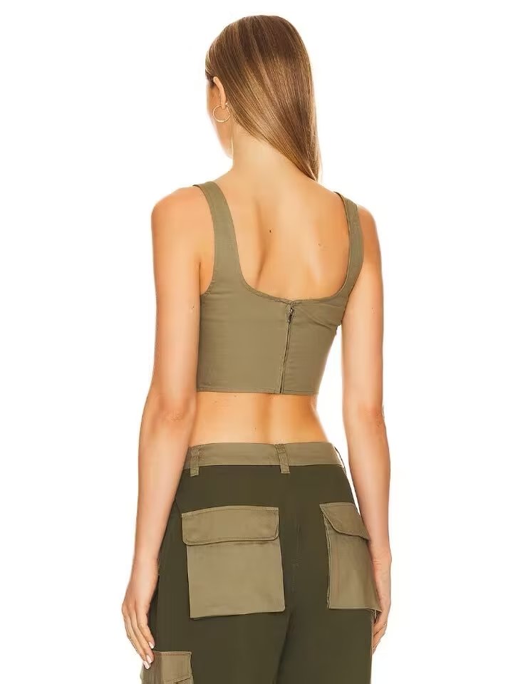 Top con imbracatura primavera estate da donna sexy con spalle scoperte