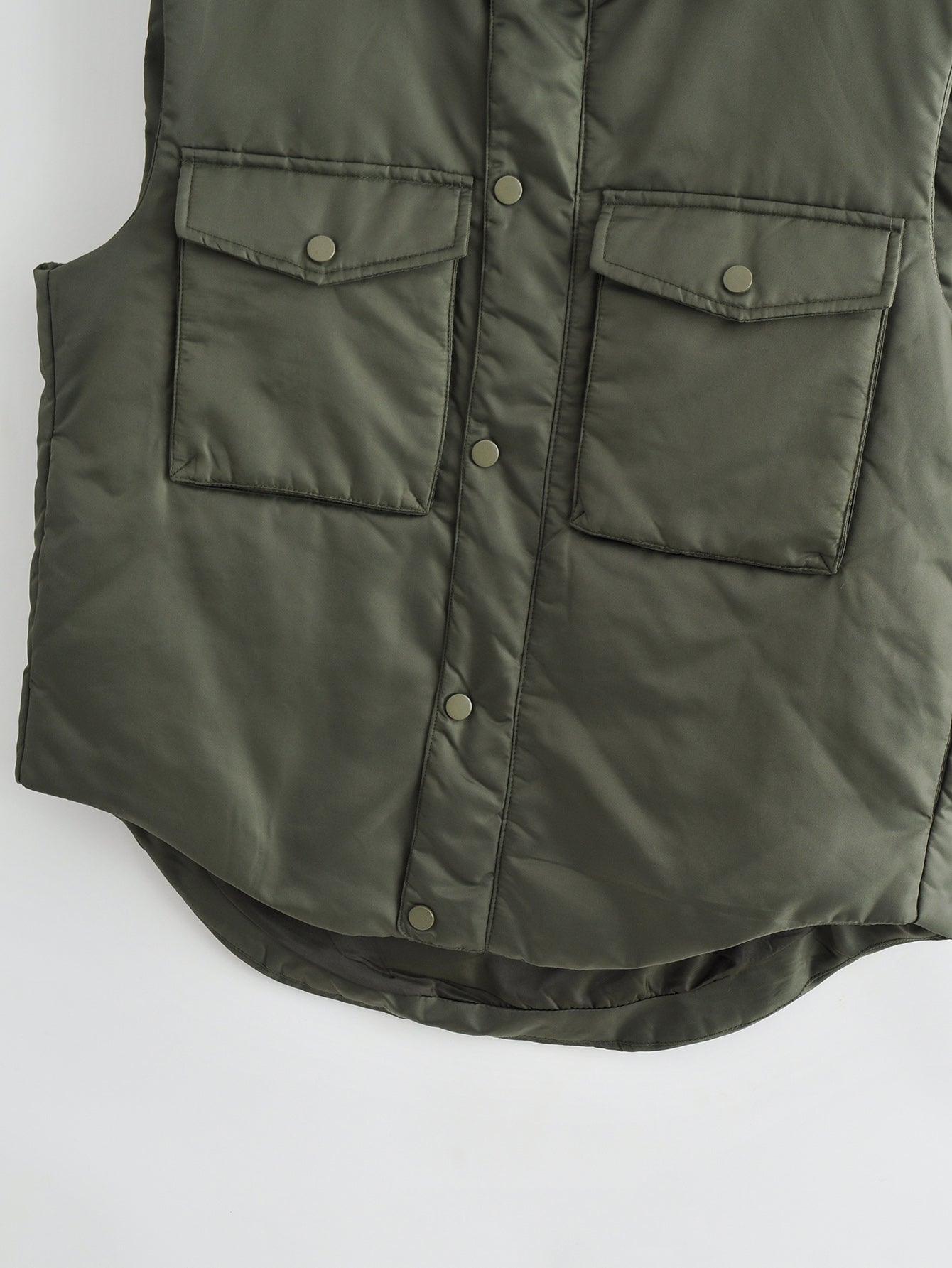 Veste matelassée en coton printemps été gilet de travail gilet vert armée cardigan