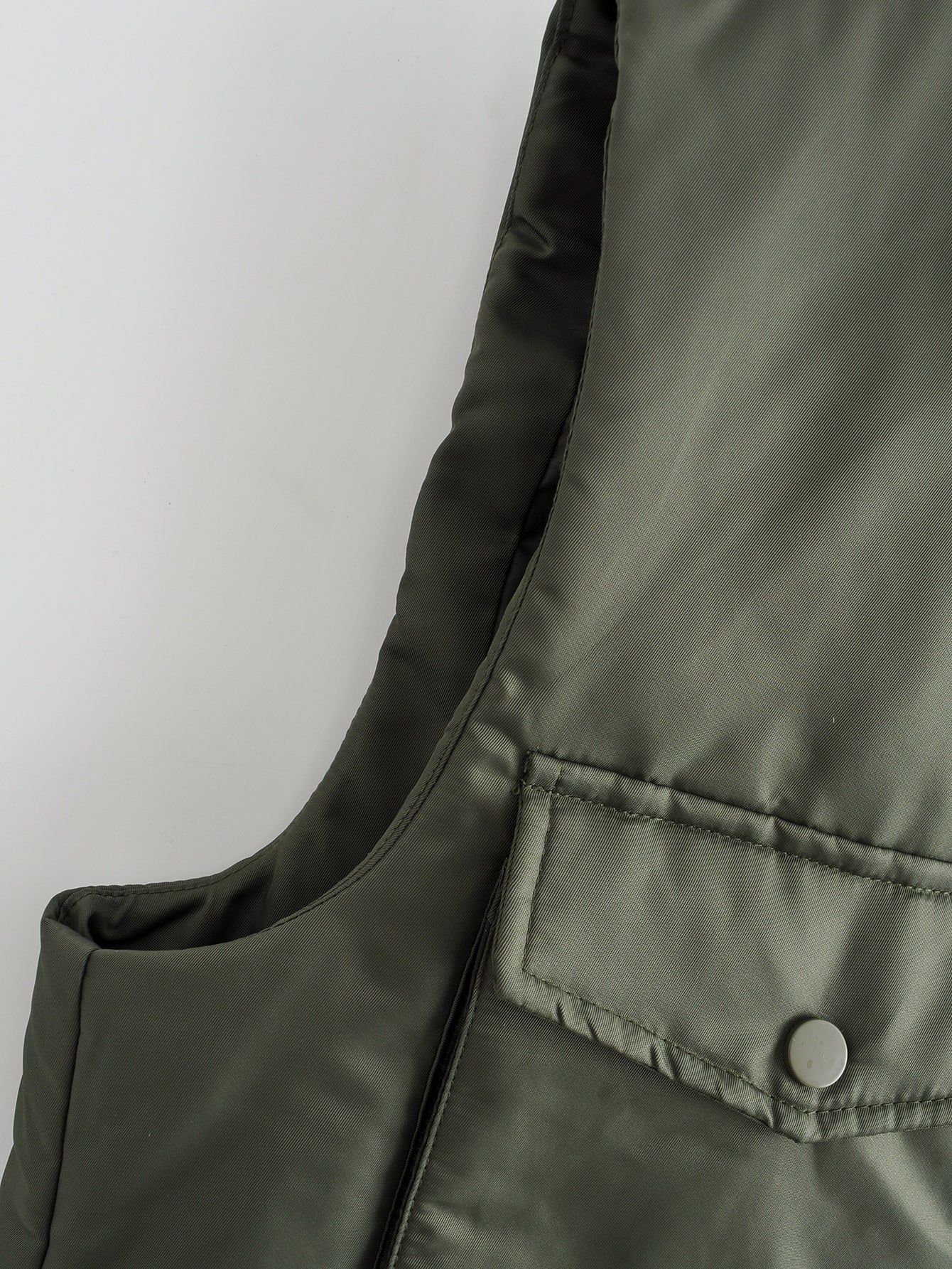 Veste matelassée en coton printemps été gilet de travail gilet vert armée cardigan