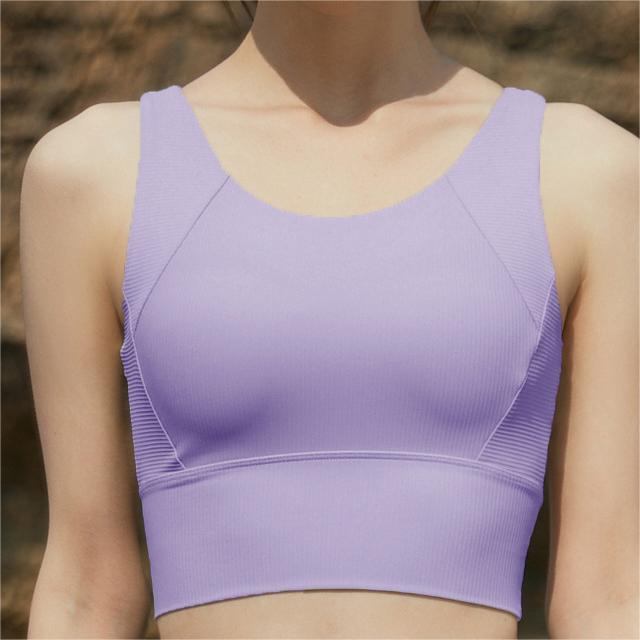 Sous-vêtements de sports de plein air One Piece Double Bandoulière Coutures côtelées élastiques Respirant Séchage rapide Running Fitness Yoga Wear