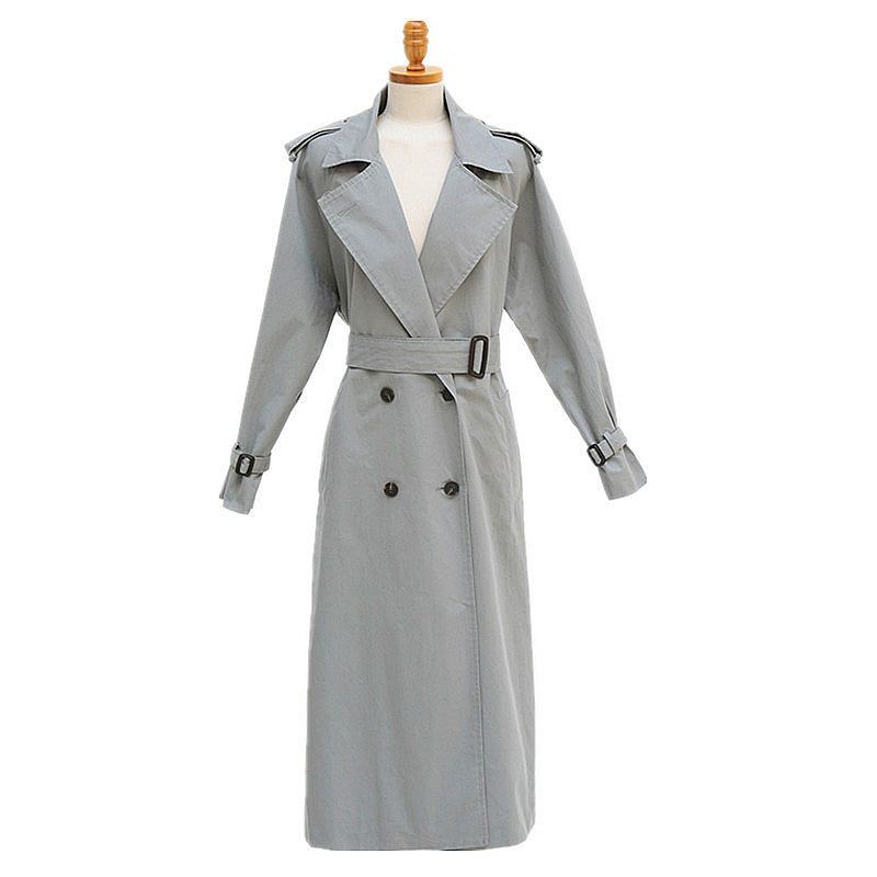 Slim Fit taille femmes manteau mi-long décontracté Trench Coat femmes