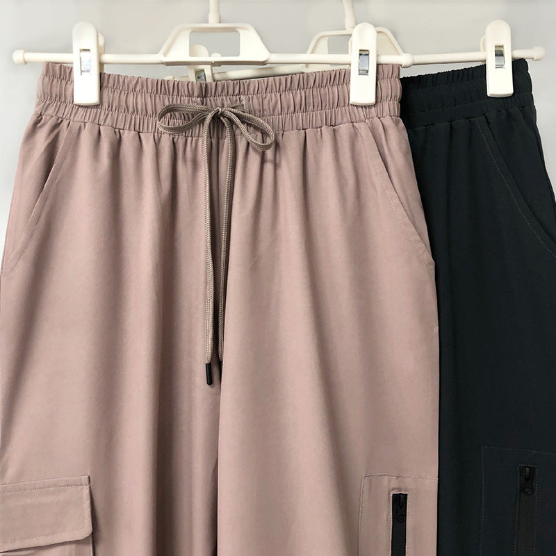 Sports Trousers Women Straight Loose Breathable Skinny Pants Professional Running Quick-Drying Workout Training Pants