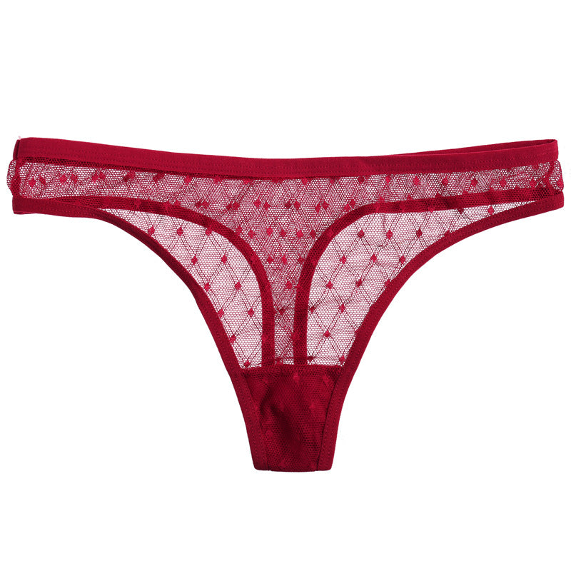 Femmes T Back évider Sexy couleur unie respirant femmes sous-vêtements taille basse haute fente slips