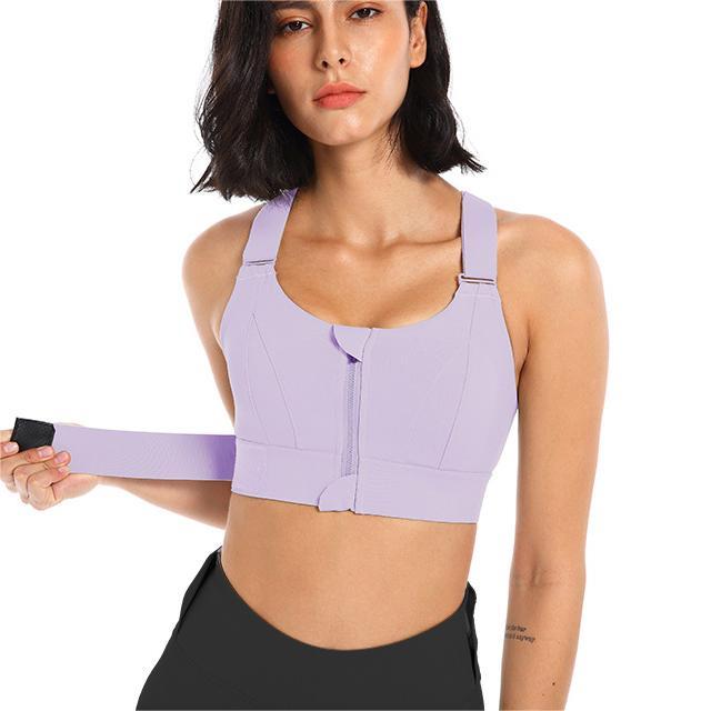 Fermeture éclair sous-vêtements de sport femmes haute résistance antichoc course Yoga beau gilet sans couture Push up entraînement soutien-gorge soutien-gorge