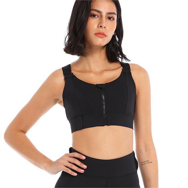 Fermeture éclair sous-vêtements de sport femmes haute résistance antichoc course Yoga beau gilet sans couture Push up entraînement soutien-gorge soutien-gorge