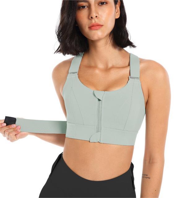 Fermeture éclair sous-vêtements de sport femmes haute résistance antichoc course Yoga beau gilet sans couture Push up entraînement soutien-gorge soutien-gorge