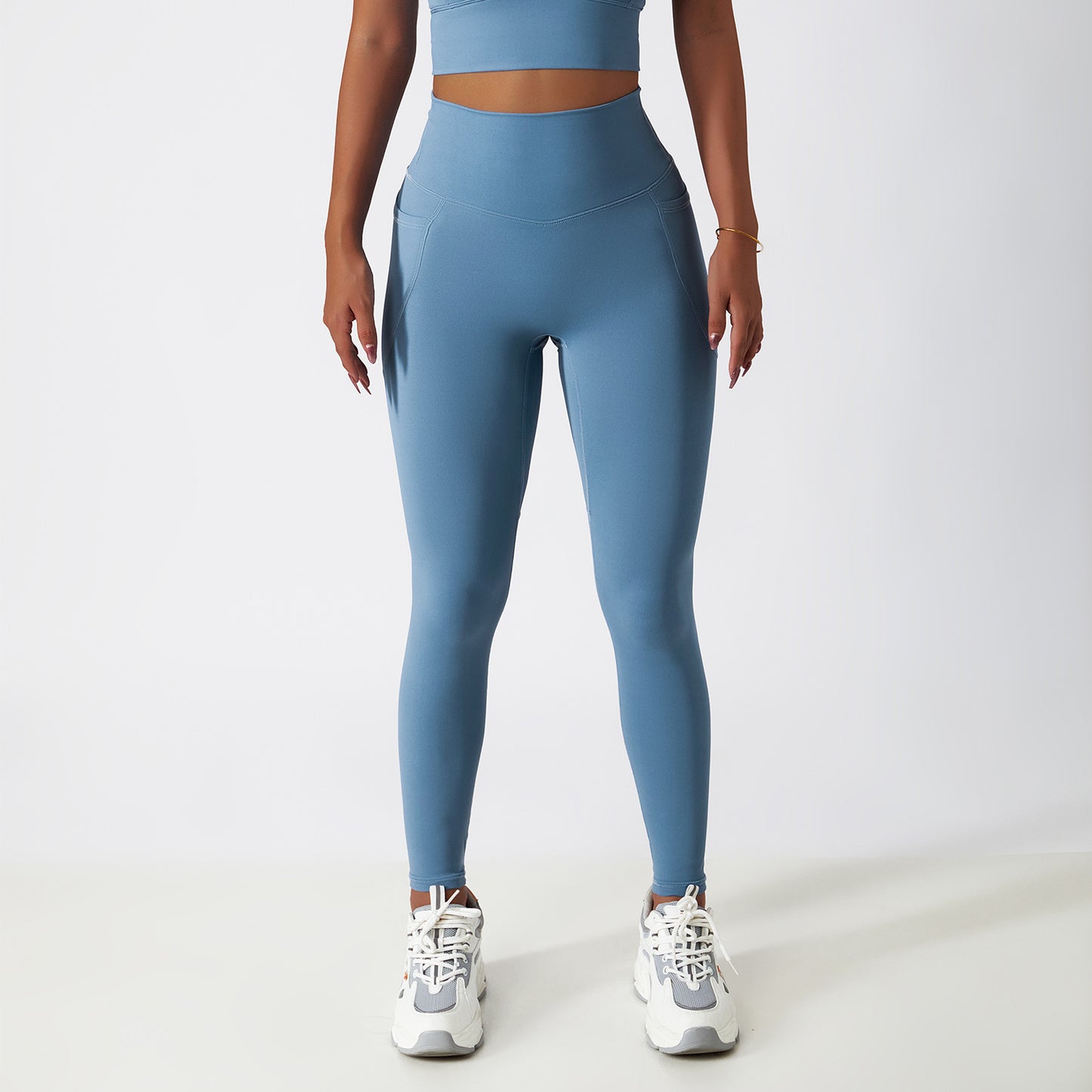 Breathable Cloud Feeling High Waist Hip Lift Yoga Pants Outer Wear Pocket Tight Exercise Running Pants Drying Fitness Pants