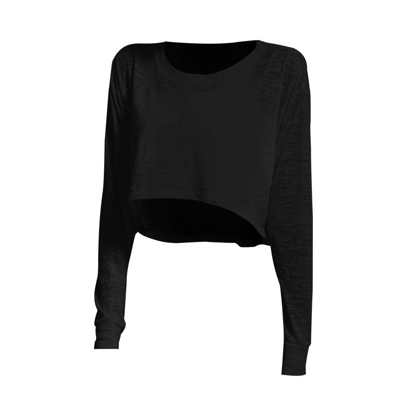 T-shirt allentata a maniche lunghe da donna Top sportivo Abbigliamento da yoga Abbigliamento da allenamento Camicetta ad asciugatura rapida