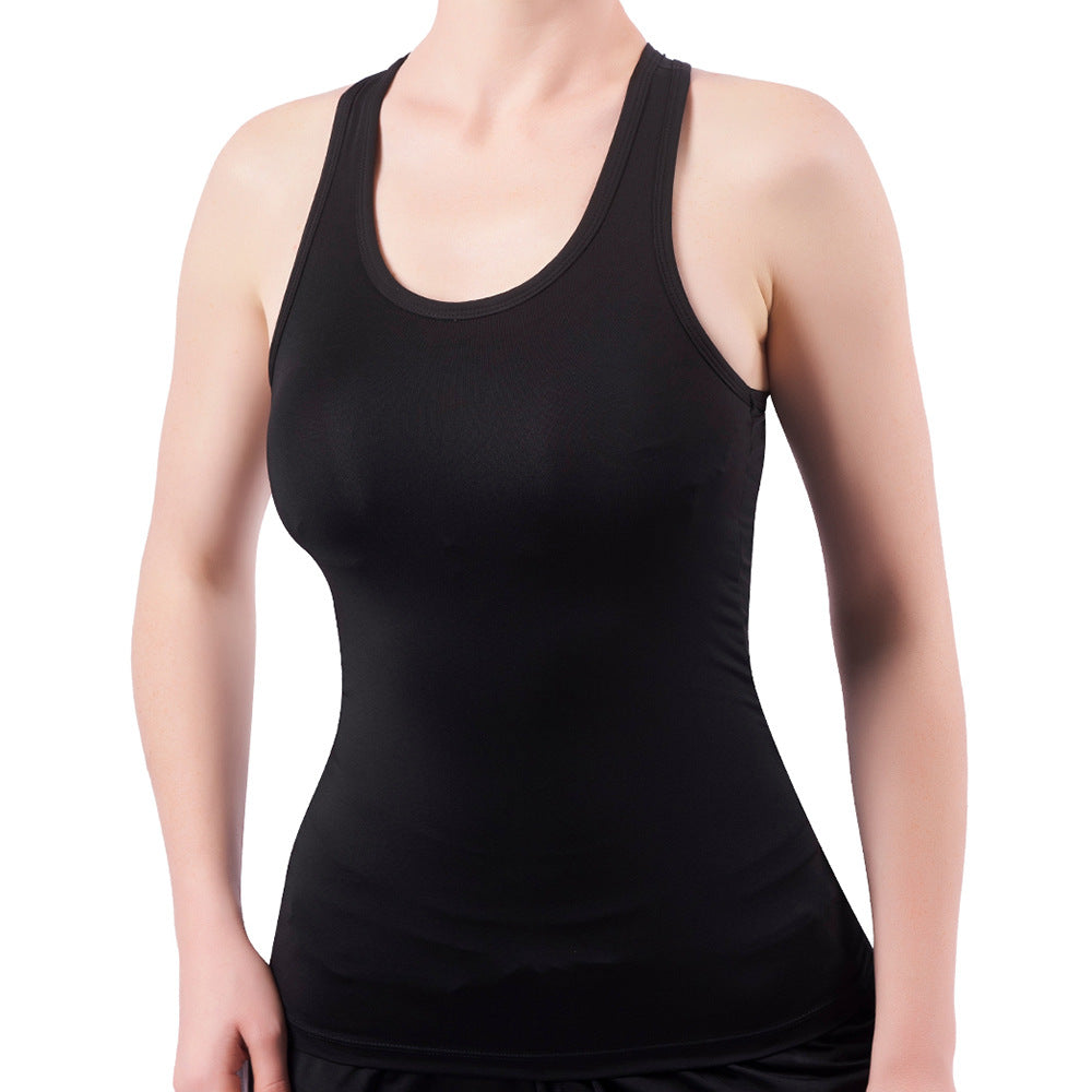 Vêtements de yoga pour femmes, séchage rapide, sensation nue, entraînement en forme de haut, gilet d'exercice en cours d'exécution