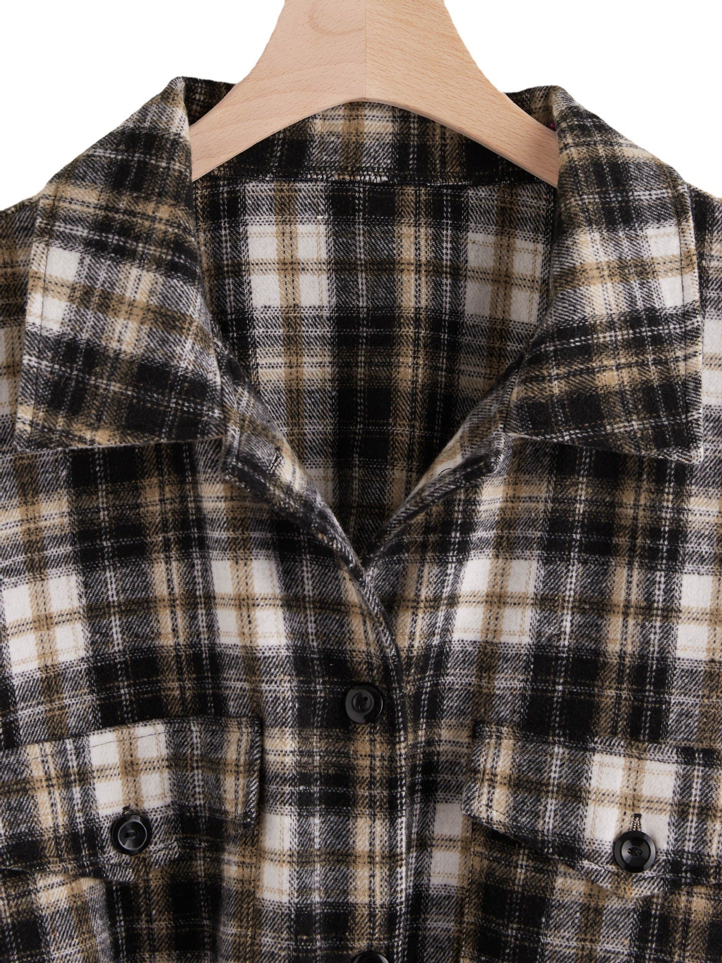 Plus Size Autumn Winter Slim Office Elegant Cotton Woolen Mini Wool Retro Mid-Length Coat