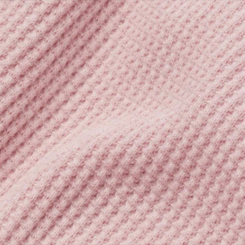Spring Pink Waffle Hooded Half Zipper Sweater Women Sports Loose Slimming Top