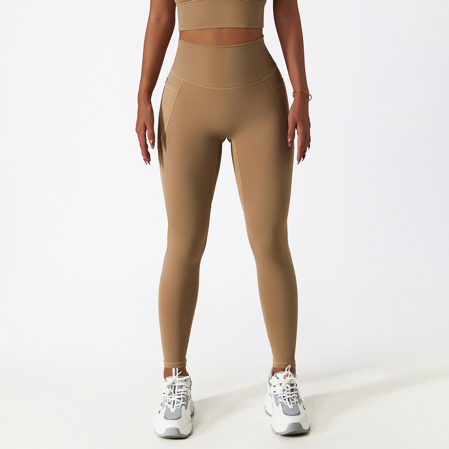 Breathable Cloud Feeling High Waist Hip Lift Yoga Pants Outer Wear Pocket Tight Exercise Running Pants Drying Fitness Pants