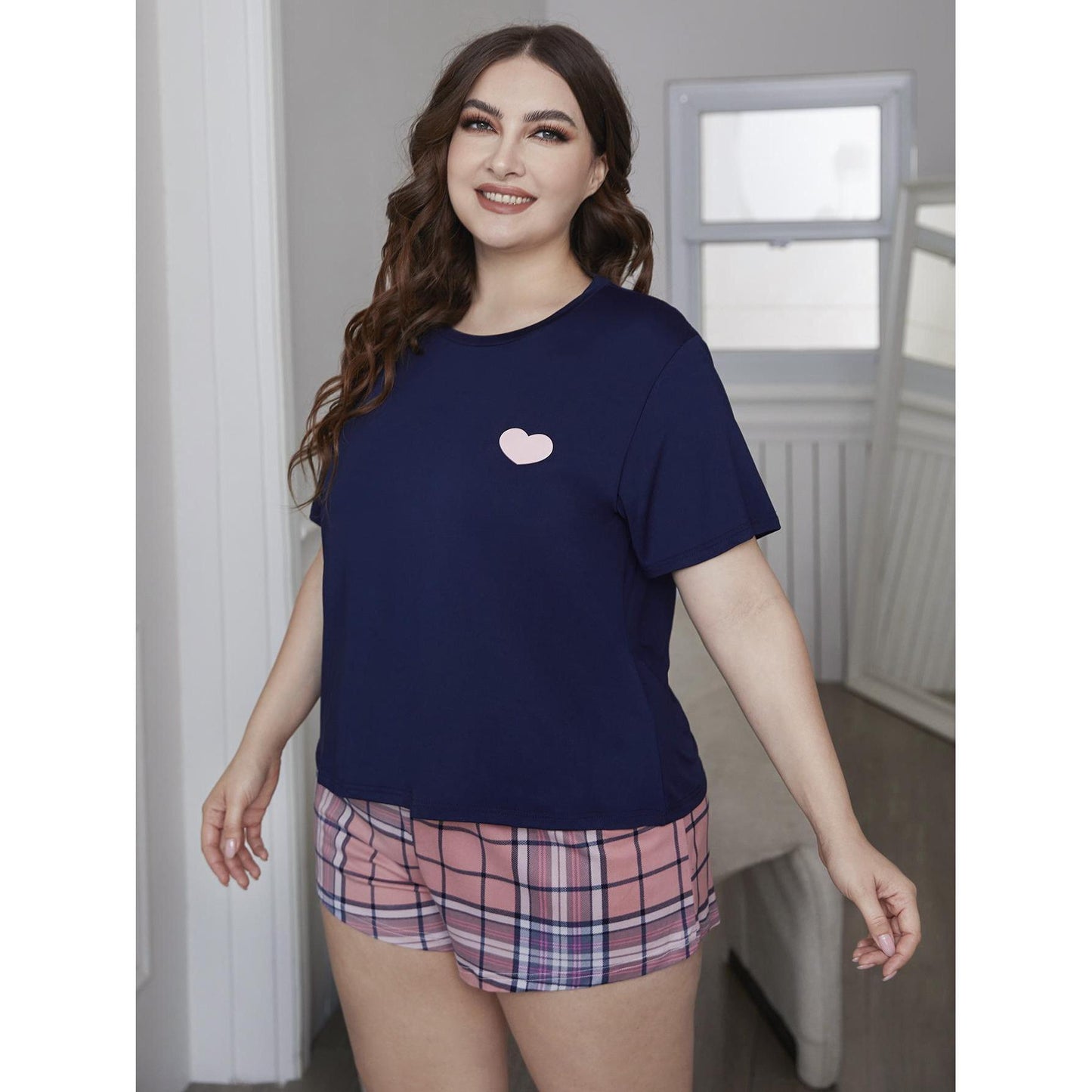 Plus Size Home Wear Women Outdoor Wear Summer 5XL Girls Pyjama Suit