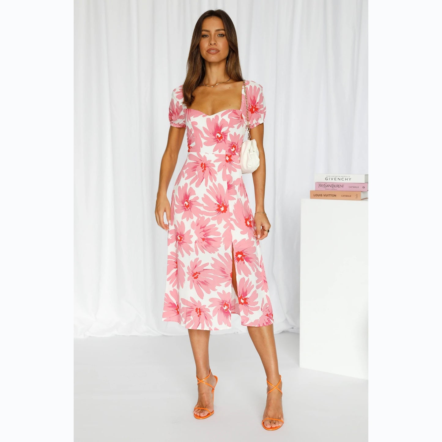 Robe fraîche à imprimé floral printemps-été
