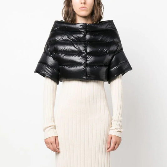 Winter Personalized Shawl off Neck Warm Short Shipment Cotton Padded Coat Women Clothing