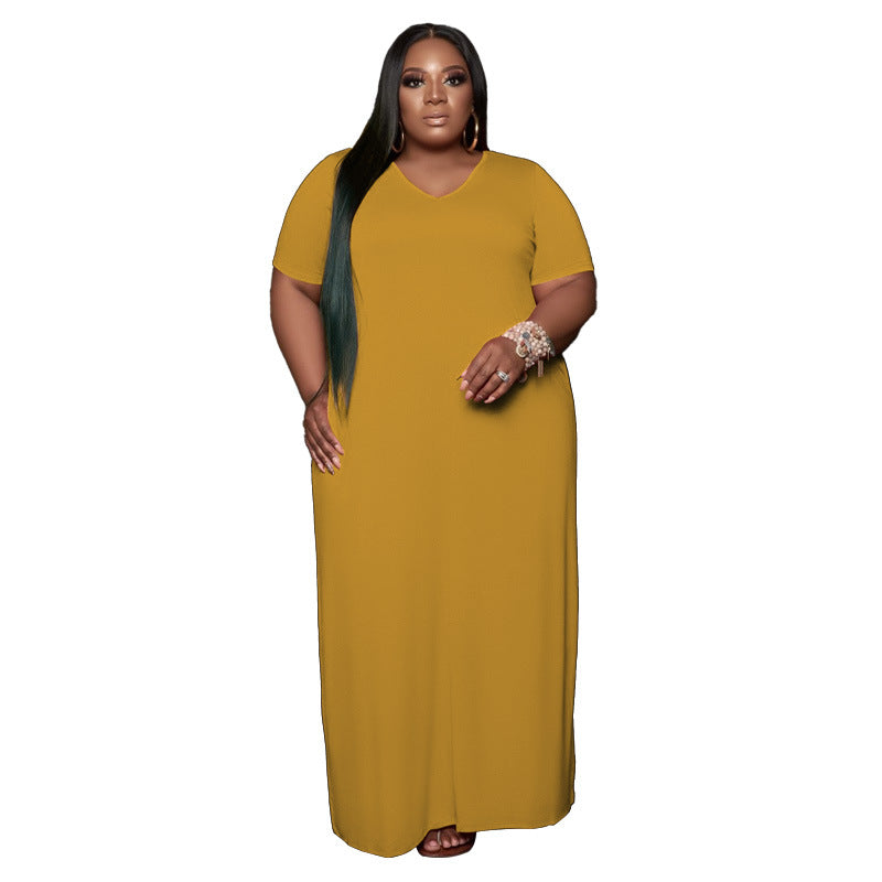 Robe d'été longue décontractée pour femme grande taille