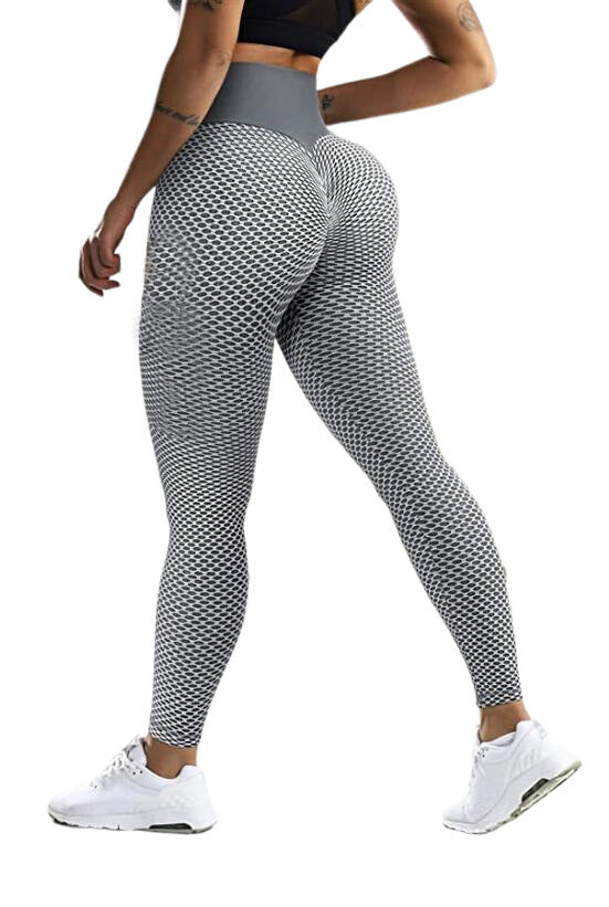 Honeycomb Jacquard Yoga Pants Women High Top Sports Leggings Hip Raise Fitness Pants Women