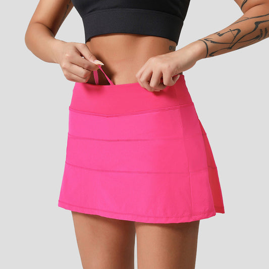 Pleated Tennis Skirt Women Sports Skirt Women Anti Exposure Dance Yoga Culottes Fitness Skirt