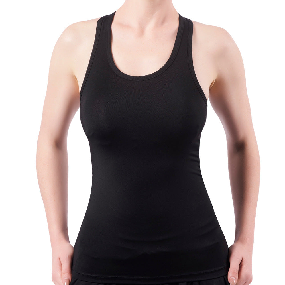Vêtements de yoga pour femmes, séchage rapide, sensation nue, entraînement en forme de haut, gilet d'exercice en cours d'exécution