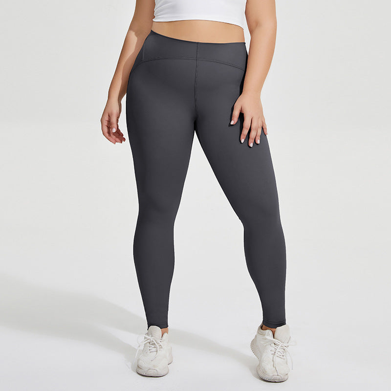 Plus Size Yoga Pants Women's Nude Hip Raise High Waist Peach Hip Pants Sports Trousers Slim Fit Fitness Pants