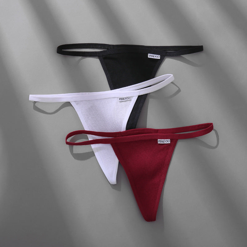 Femmes T-Back Taille Basse Sans Couture Sexy Fileté Coton Sous-Vêtements Femmes Mémoires