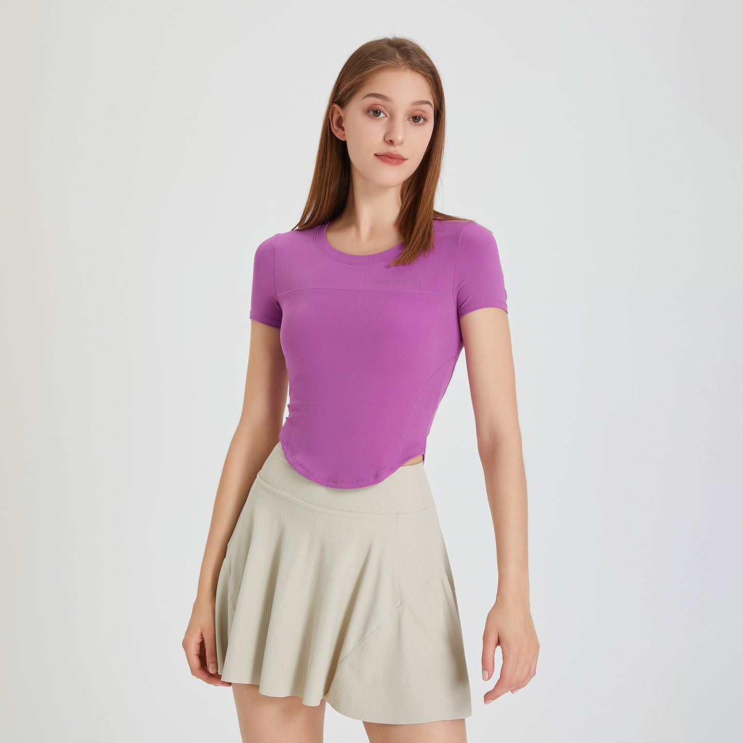 Women Sports Short Sleeve Quick Drying Slim Fit Slim Look Running Yoga Clothes T shirt round Neck Skin Friendly Breathable Sports Fitness Top