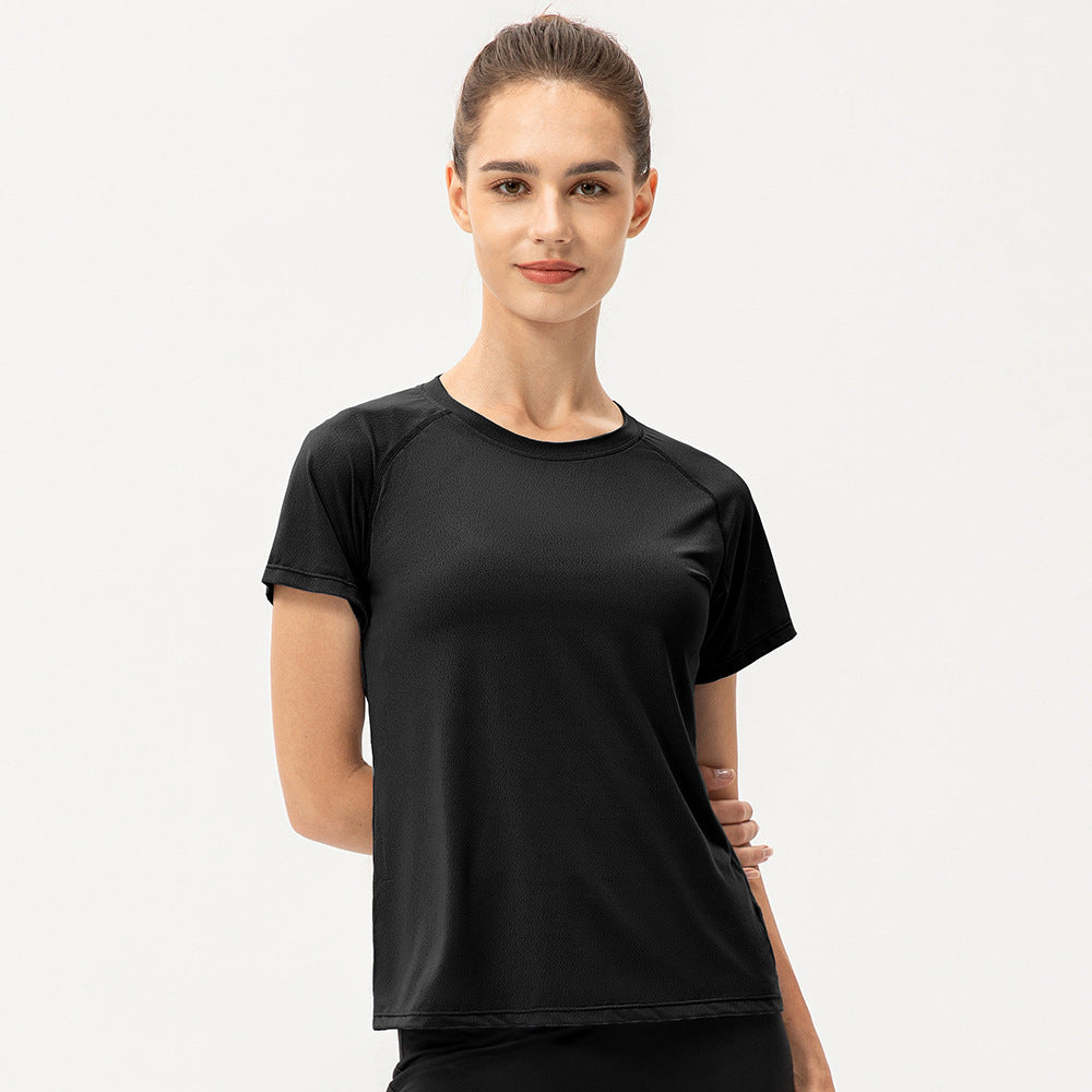 Women Summer Ice Feeling Quick Drying Yoga Short Sleeve Loose Casual Running Exercise T shirt Breathable Fitness Short Sleeve