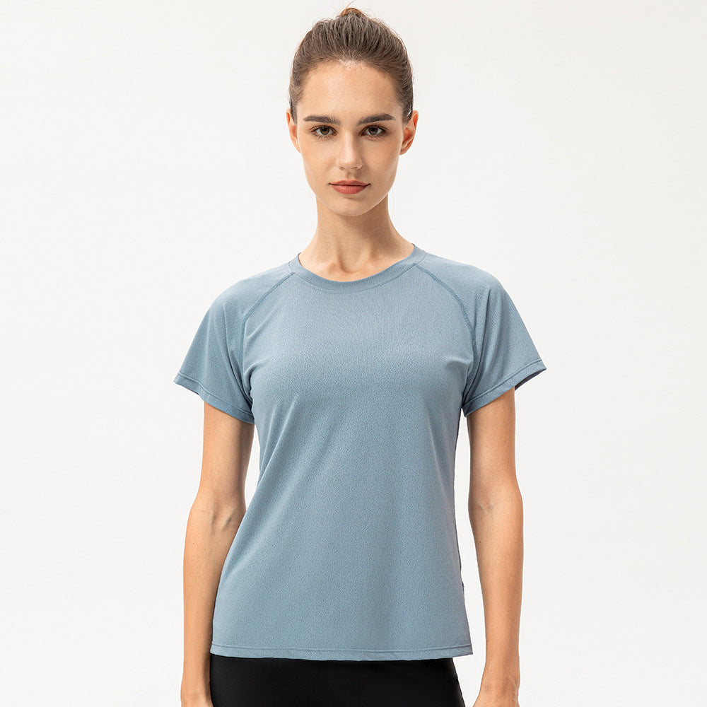 Women Summer Ice Feeling Quick Drying Yoga Short Sleeve Loose Casual Running Exercise T shirt Breathable Fitness Short Sleeve