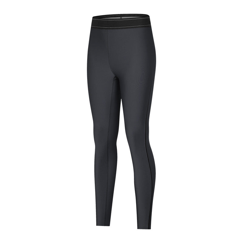 Contrast Color Elasticated Waist Sports Tights High Elastic Slim Slimming Training Fitness Yoga Pants Women